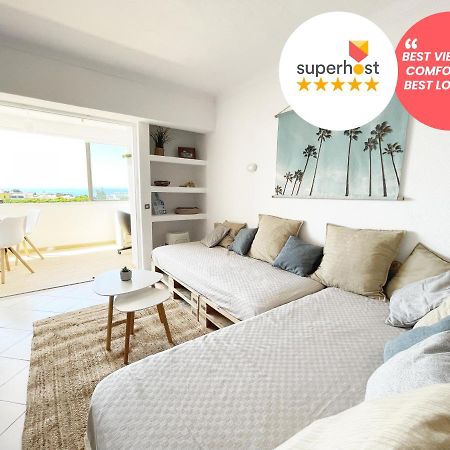 Panoramic Seaview - 2 Bedroom, Main Ave, 15 Min Walk Beach, Workspace Albufeira Bagian luar foto