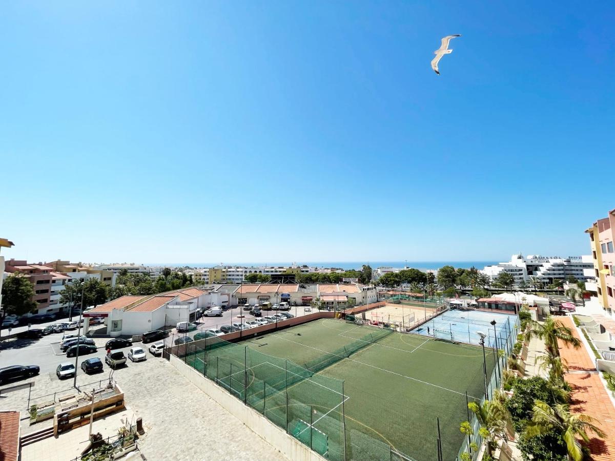 Panoramic Seaview - 2 Bedroom, Main Ave, 15 Min Walk Beach, Workspace Albufeira Bagian luar foto