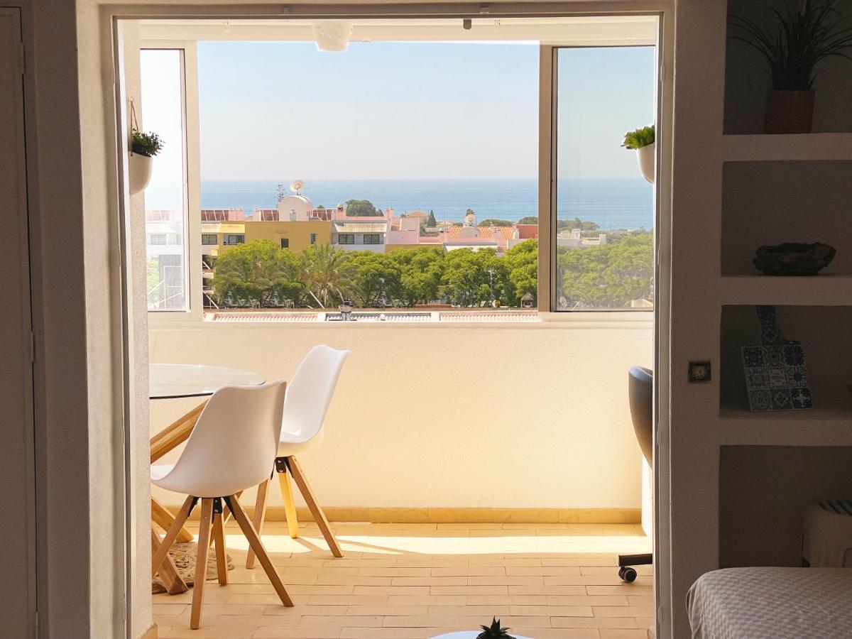 Panoramic Seaview - 2 Bedroom, Main Ave, 15 Min Walk Beach, Workspace Albufeira Bagian luar foto